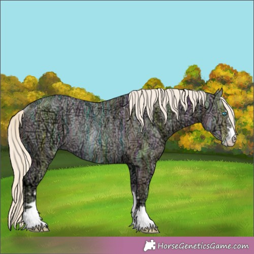 Horse Color:Chocolate Palomino Ice Pearl Rabicano 