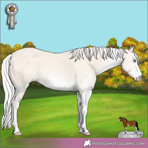 Horse Color:White Spotted Silver Perlino 