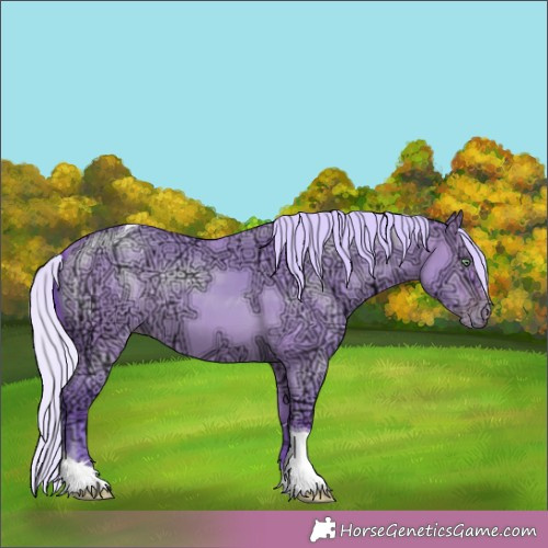 Horse Color:Watercolor Silver Sable Champagne Ice Dun Tobiano 