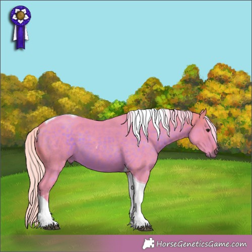 Horse Color:Watercolor Silver Brown Tobiano 