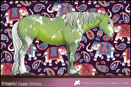 Horse Color:Watercolor White Spotted Silver Brown Sabino 