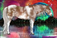 Horse Color:White Spotted Silver Bay Splash Tobiano Frame 