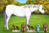 Horse Color:White Spotted Black Splash Frame 