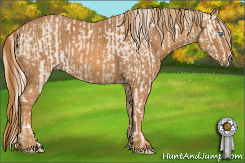 Horse Color: Cremello Sabino  Brindle