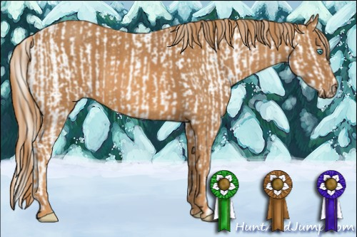 Horse Color: Perlino Sabino  Brindle