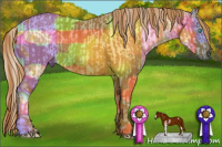 Horse Color:Perlino Sabino  Brindle