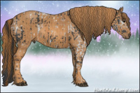 Horse Color:Black Ice Splash Brindle