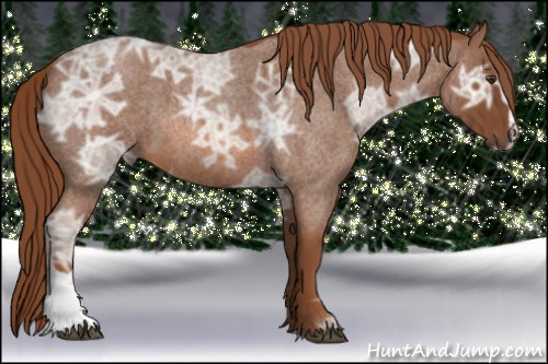 Horse Color: Red Ice Roan Sabino 