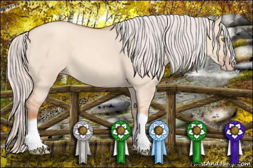 Horse Color: Silver Classic Champagne Dun Splash Frame 