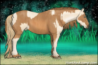 Horse Color:Smoky Black Pearl Tobiano  Brindle