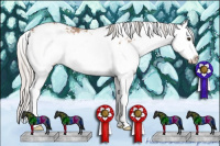 Horse Color:Silver Brown Ice Dun Sabino Splash 