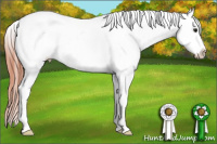 Horse Color:White Spotted Classic Champagne Splash Snowflake Varnish
