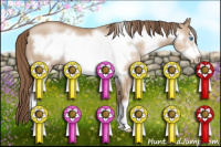 Horse Color:Grullo Pearl Sabino Frame 