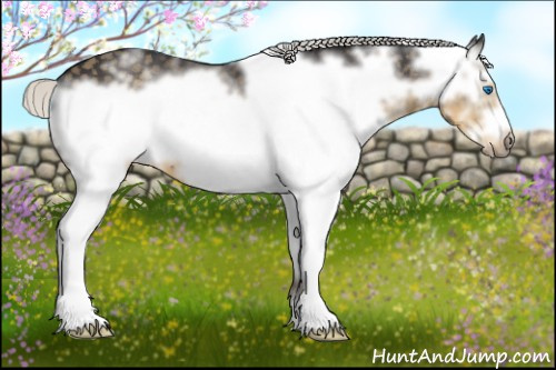 Horse Color: White Spotted Silver Smoky Black Frame 