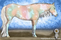 Horse Color:White Spotted Chocolate Palomino Pearl Splash 