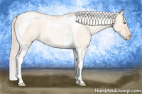 Horse Color:Silver Classic Champagne Ice Roan Pearl Dun Tobiano 