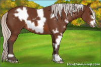 Horse Color:White Spotted Silver Brown Frame