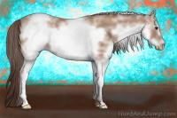 Horse Color:White Spotted Classic Champagne Frame 
