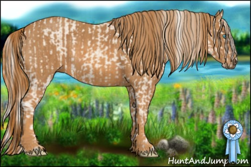 Horse Color: Cremello Splash  Brindle