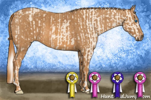 Horse Color: Cremello Splash  Brindle
