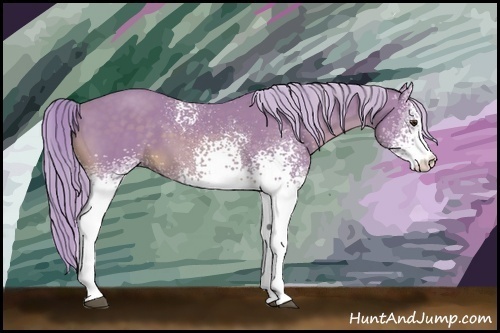 Horse Color:Watercolor White Spotted Chocolate Palomino Sabino 
