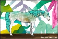 Horse Color:Watercolor White Spotted Bay Ice 