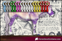 Horse Color:Watercolor White Spotted Chocolate Silver Blue Onyx Chinchilla 