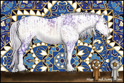 Horse Color:Watercolor White Spotted Silver Brown Chinchilla Onyx Tobiano Brindle  and Watercolor White Spotted Silver Bay Chinchilla Onyx Splash Tobiano Appaloosa Brindle 