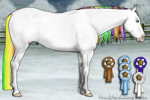 Horse Color:Painted Cremello Onyx Near Leopard