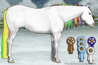 Horse Color:Painted Cremello Onyx Near Leopard 