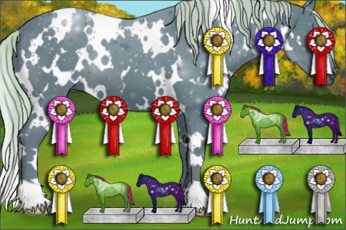 Horse Color:Watercolor White Spotted Silver Black 