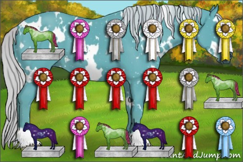Horse Color:Watercolor White Spotted Silver Black 