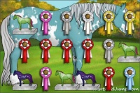 Horse Color:Watercolor White Spotted Silver Black 