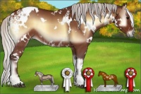 Horse Color:White Spotted Silver Brown Onyx 