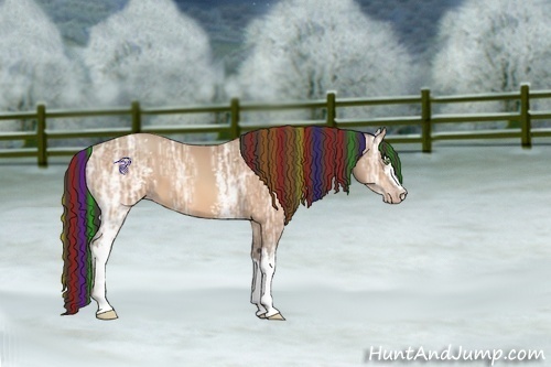Horse Color:Painted White Spotted Amber Champagne Ice 