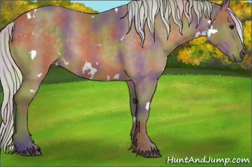 Horse Color:Nacre White Spotted Silver Buckskin Sabino 