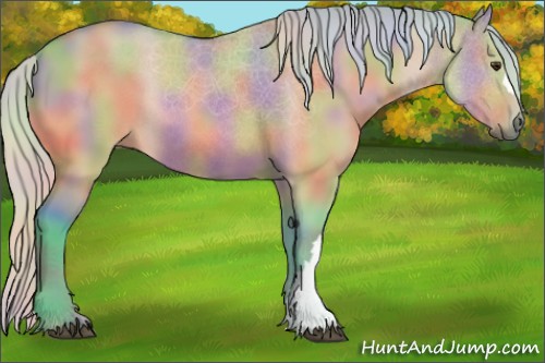 Horse Color:Nacre Watercolor Silver Bay Dun 