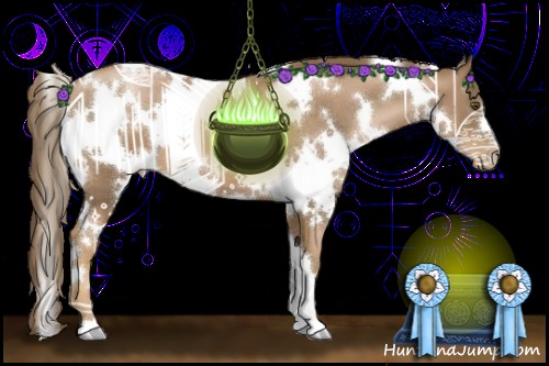 Horse Color:White Spotted Liver Chestnut Pearl 