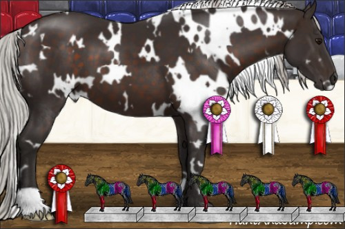 Horse Color:White Spotted Silver Brown 