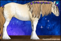 Horse Color:White Spotted Gold Champagne Pearl Dun Sabino 