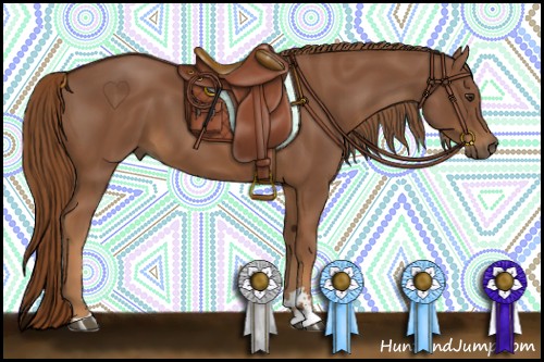 Horse Color:Chestnut Sabino