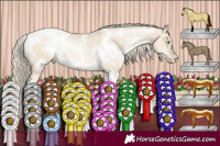 Horse Color:White Spotted Chocolate Palomino Pearl Dun