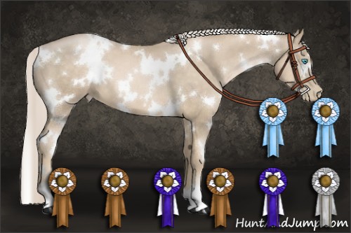 Horse Color:White Spotted Chocolate Palomino Pearl 
