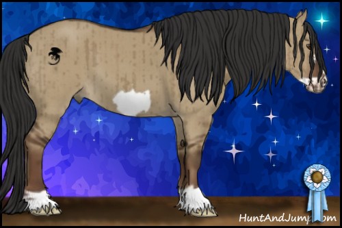 Horse Color:Liver Red Dun Frame Brindle 