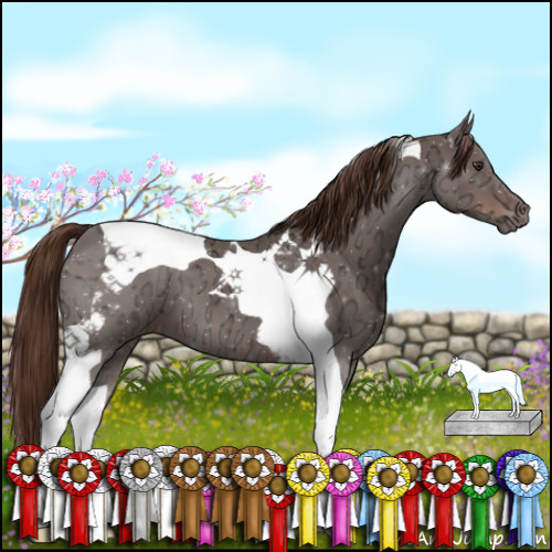 Horse Color:Liver Chestnut Ice Tobiano 