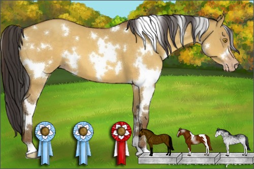 Horse Color:White Spotted Sable Champagne Dun 