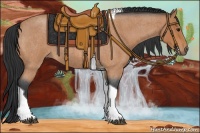 Horse Color:Bay Roan Tobiano 