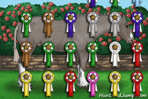 Horse Color:Silver Black Varnish Rabicano 