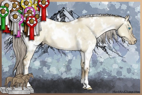 Horse Color:White Spotted Chocolate Palomino Pearl Dun