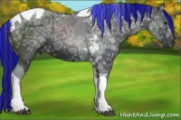 Horse Color:Painted Black Ice Tobiano